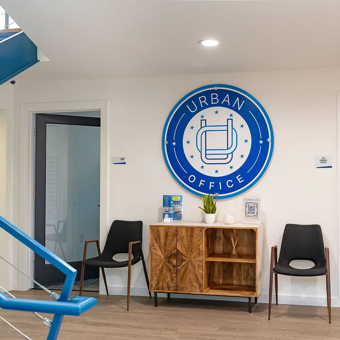 Contemporary urban office, featuring sleek design and vibrant city surroundings in Houston, TX