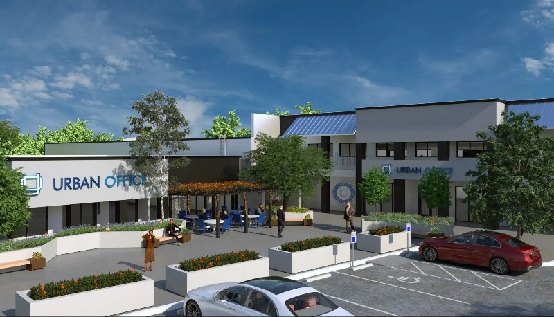 Modern office building exterior u00a0in Houston and San Antonio