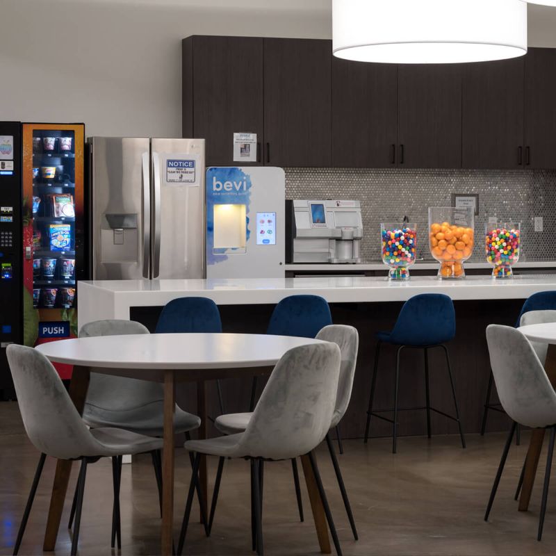 Kitchen breakroom in Century Heights office location from Urban Office