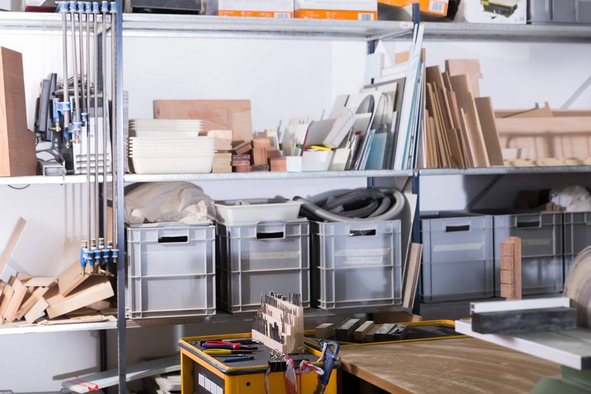 A Navigating Office Roomu00a0with Shelves and Tools in San Antonio, TX