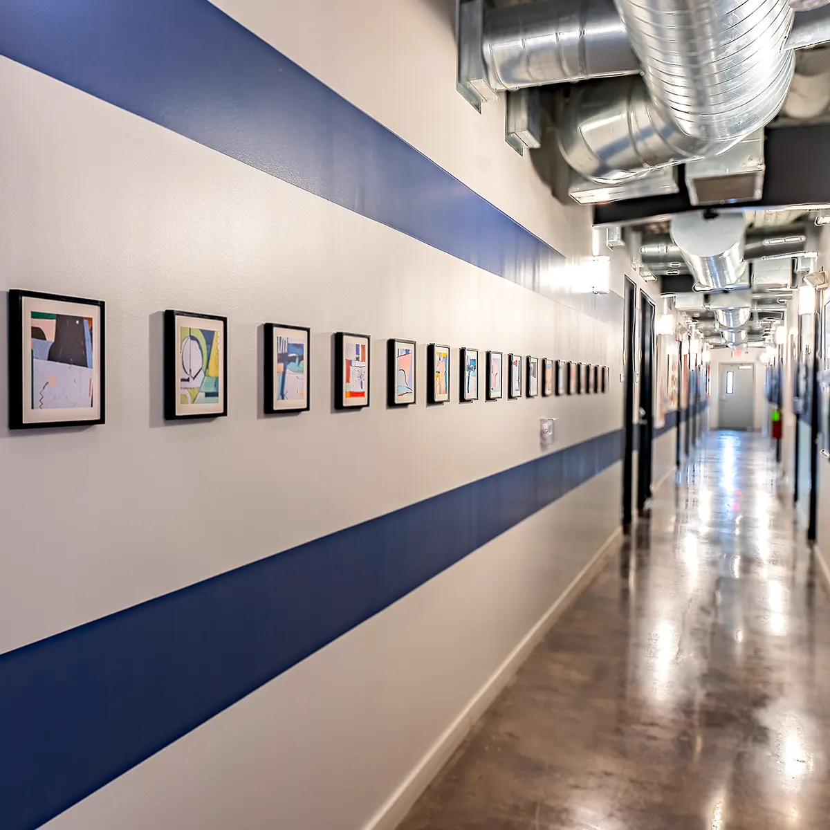 Featuring framed pictures on the walls, enhancing the space's aesthetic appeal in Houston, TX