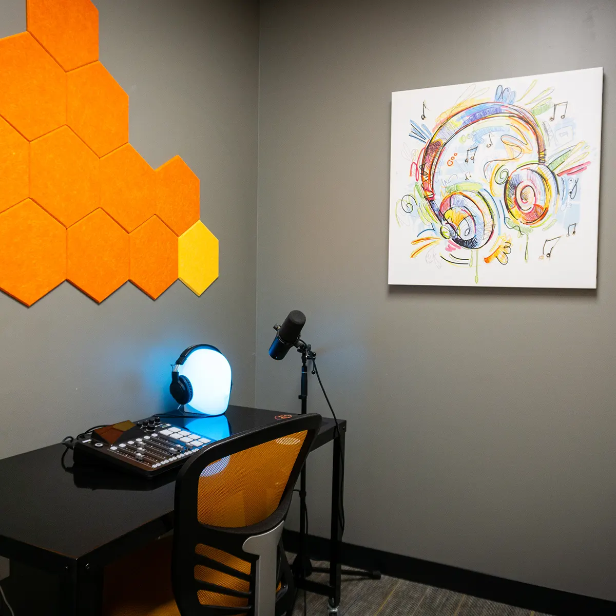 An Interior of an Office with a Desk & Computer at Southtown Office in San Antonio, TX