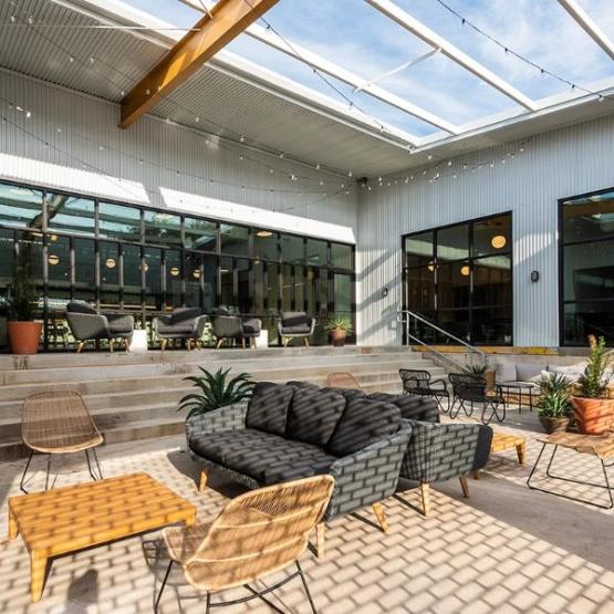 Outdoor common area at East End location for Urban Office