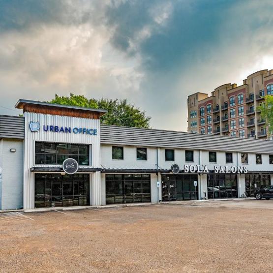 Urban office building showcasing modern architecture in Houston, TX